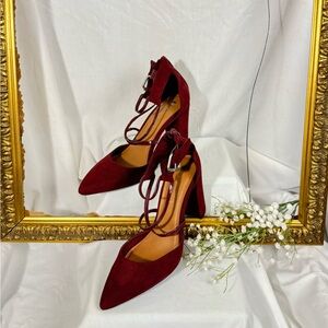Elegant Burgundy Women's Heels